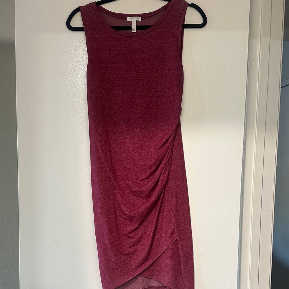 Leith Wine High Low Sleeveless Dress